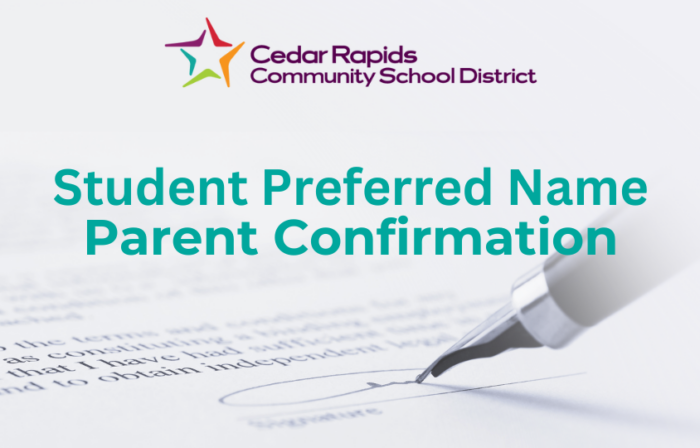 Student Preferred Name Confirmation