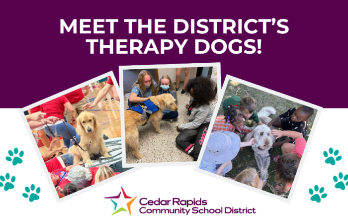 Meet district therapy dogs