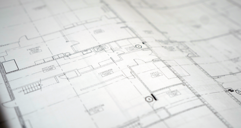 Construction blueprint plans